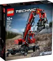 LEGO 42144 Technic Material Handler, Mechanical Model Crane Toy, with Manual and Pneumatic Functions, Construction Vehicle Building Set, Educational E