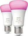 BULK &#8211; DUO PACK Philips Hue Slimme Lichtbron E27 &#8211; White and Color Ambiance (2stuks) &#8211; 9W &#8211; NO Bluetooth &#8211; 806LM &#8211;