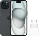 Apple iPhone 15 256 Go Noir + Apple Chargeur Rapide