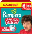 Pampers Baby-Dry Pants Maat 6, 138 Luierbroekjes, 13kg-19kg, 360° Pasvorm Om Openingen en Lekken Te Helpen Voorkomen