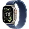 Apple Watch Ultra 3 GPS + Cellular 49mm Natural Titanium Case with Blue/Bright Blue Trail Loop - M/L