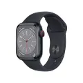 Apple Watch Series 8 (GPS + Cellular, 41mm) Smartklocka aluminiumboett midnatt • sportband midnatt – standard. Träningsmätare, apparna Syrenivå i blod