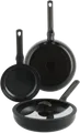 BK Enjoy Koekenpannenset 20 + 28 cm + Hapjespan 28 cm zwart