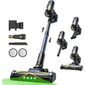 Vactidy Akku-Hand-und Stielstaubsauger V12 akkustaubsauger,70000PA/600 W/Saugen & Wischen gleichzeitig, 600 W, beutellos, Abnehmbarer Akku,V-fu00f6rmi