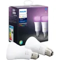 Philips Hue White and Color Ambiance 2-pack E27 2200K &#8211; 6500K, Dimbaar