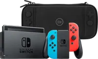 Nintendo Switch Rot/Blau + BlueBuilt Schutzhu00fclle